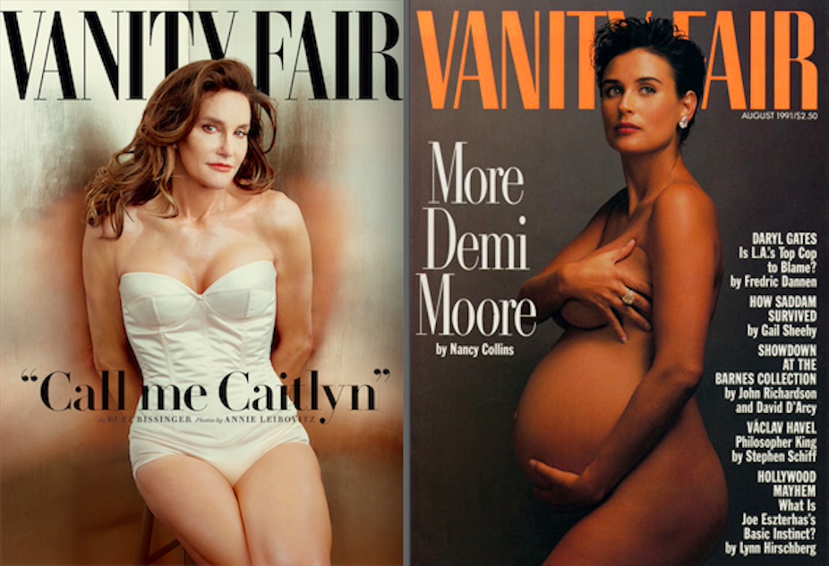 Sexy Demi Moore Pregnant - Two covers, two culture shifts