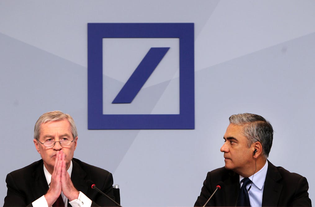 Deutsche does the first rate factor as joint CEOs take it at the chin