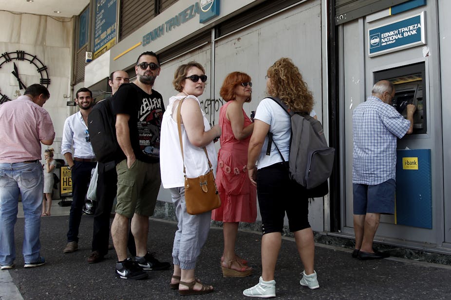 Want to know how Greeks see the future? Get in the ATM queue and ask them