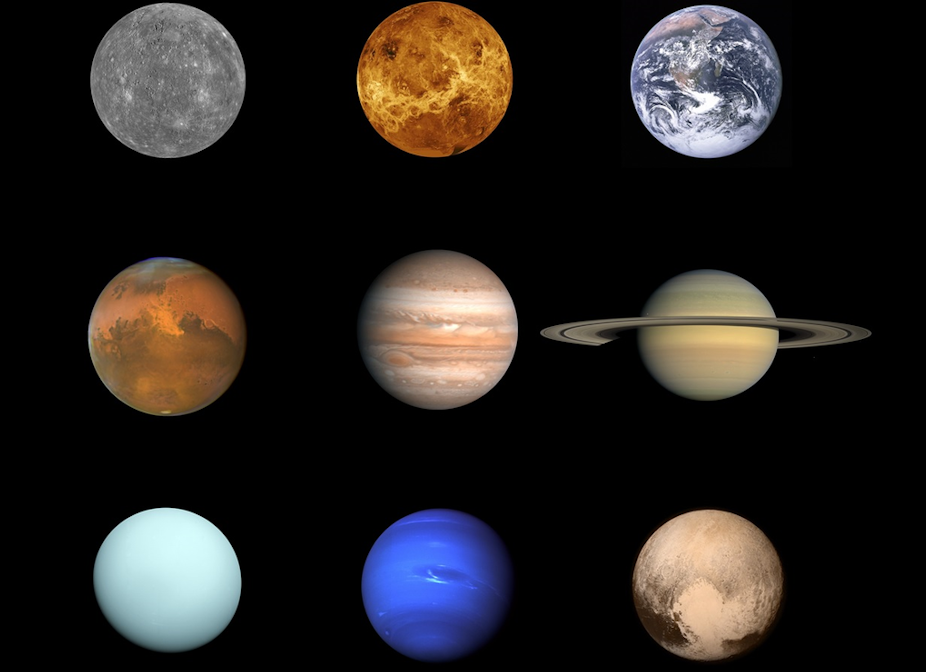 family portrait of the planets